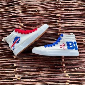 Custom Buffalo Bills white high tops.